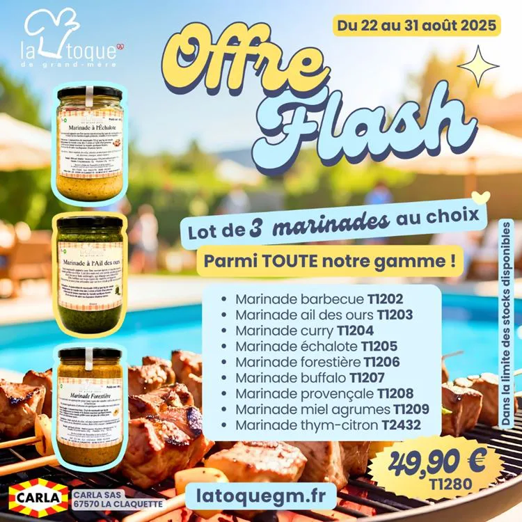 LOT 3 MARINADES AU CHOIX