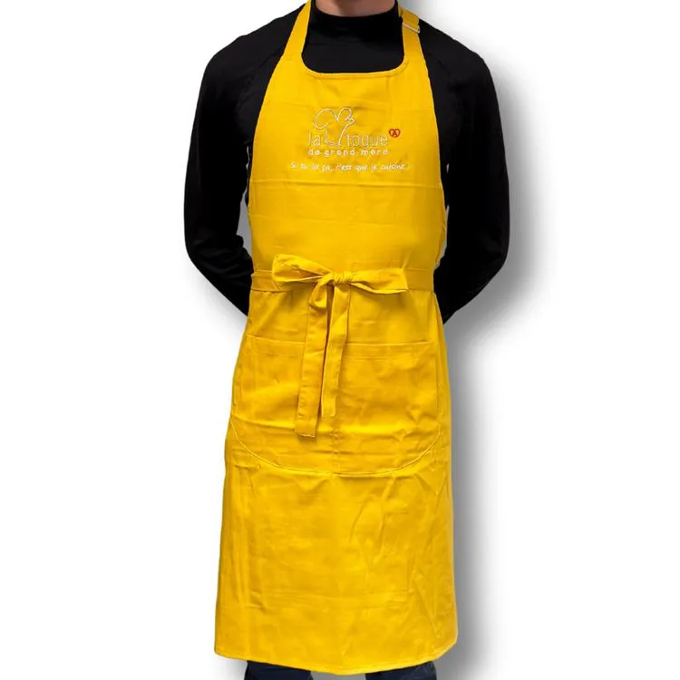 TABLIER JAUNE  "Si tu lis &ccedil;a, c'est que je c.. "