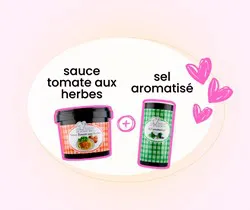 DUO SAUCE TOMATE AUX HERBES ET SEL AROMATISE